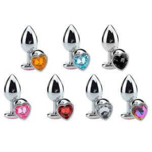 5848 - PLUG ANAL DE ACO - FORMATO DE CORACAO - TAMANHO P - SI