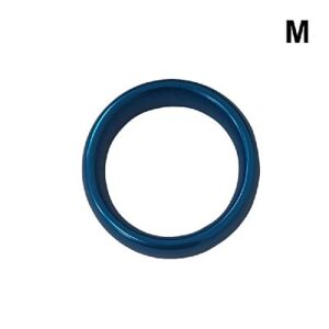 7034 - ANEL EM ACO 4,5 CM DIAMETRO - TAMANHO M - AZUL