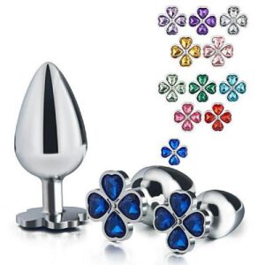 7045 - PLUG ANAL DE ACO - TREVO - TAMANHO M