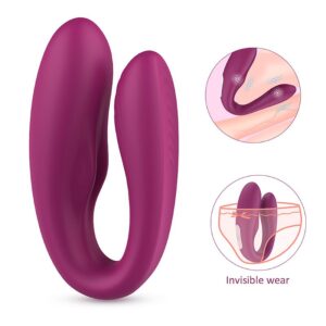 VIBRADOR DE CASAL COM CONTROLE REMOTO - RECARREGAVEL - VIVIANA-RCT - S - HANDE AMZING